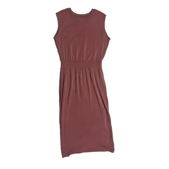 Athleta | Dresses | Athleta Santorini Cinch Dress Size Small Mauve Dusty  Rose Pink Sleeveless Lined | Poshmark